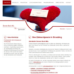 Website Doreen Beck - Zahnarztpraxis in Straubing