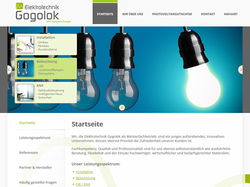 Screenshot Website Elektrotechnik Gogolok GmbH in Schönach