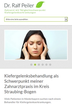 Screenshot Responsive Website www.kiefergelenksbehandlung-straubing-bogen.de