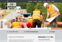 Website Wadle Bauunternehmung GmbH